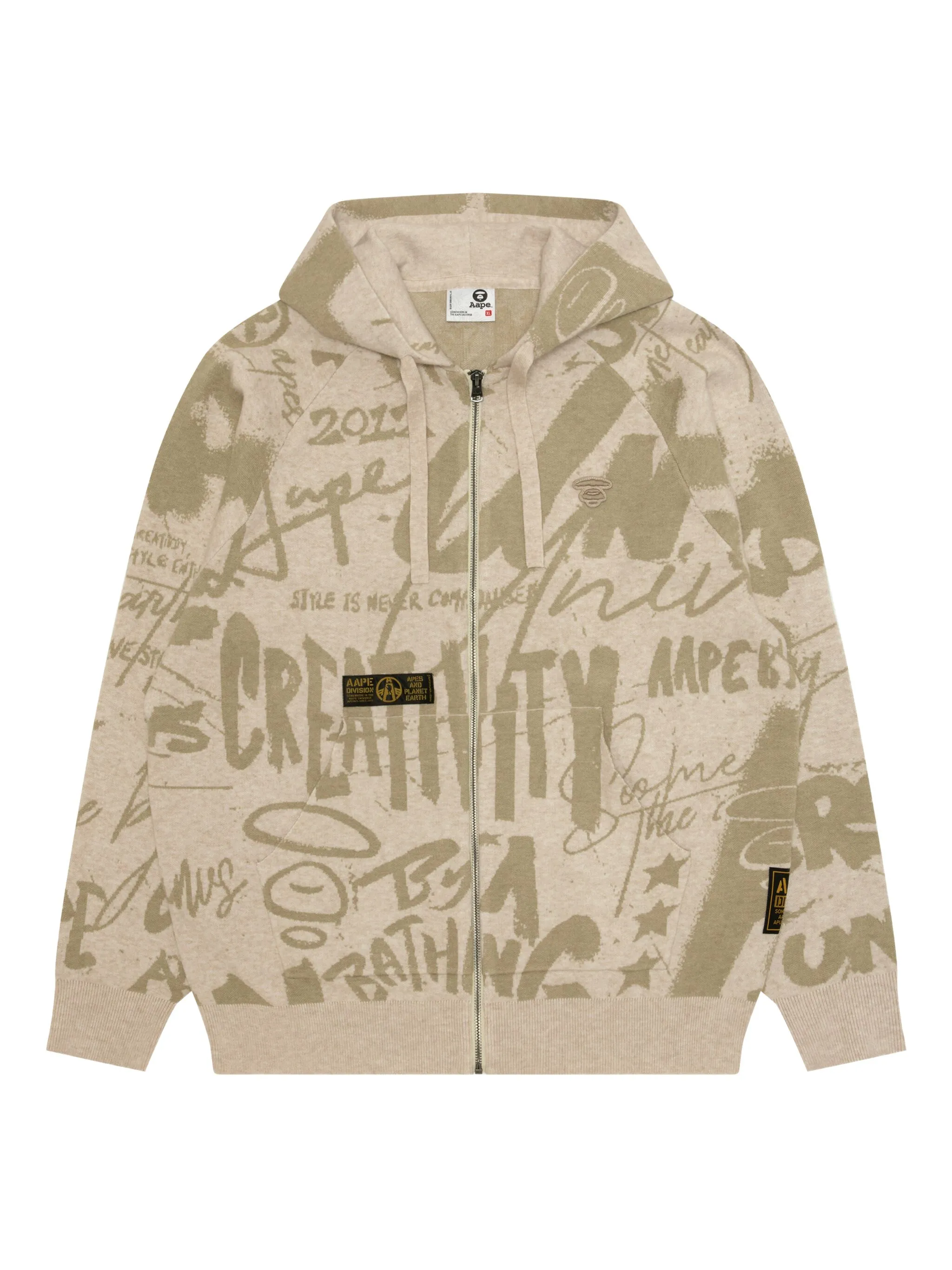 Худи на молнии Aape By A Bathing Ape, бежевый
Худи на молнии Aape By A Bathing Ape, бежевый