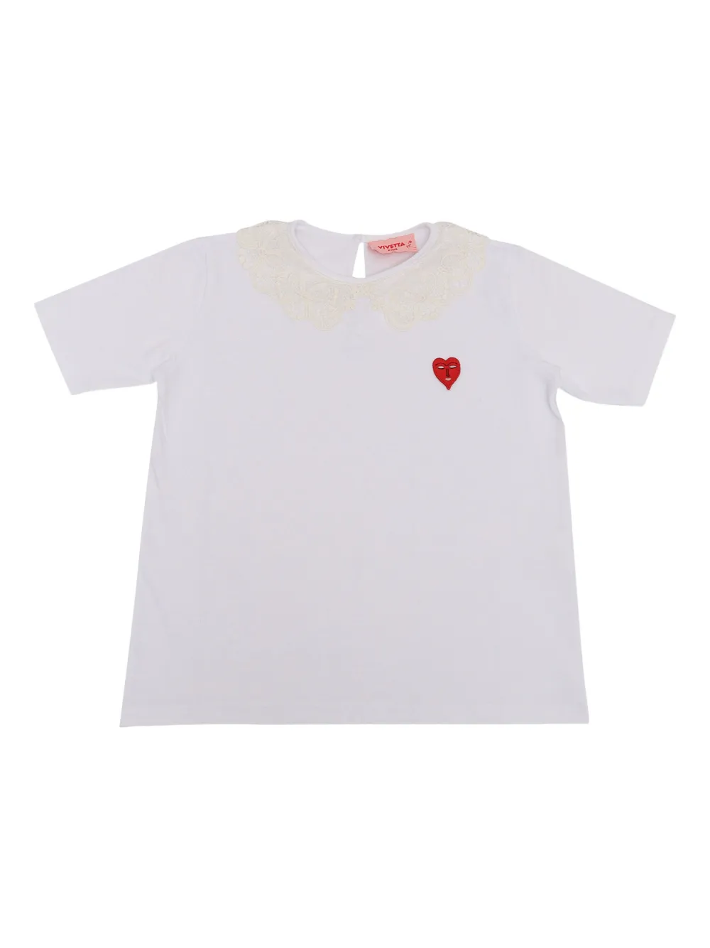 Футболка с кружевным воротником Vivetta Kids, белый
Футболка с кружевным воротником Vivetta Kids, белый