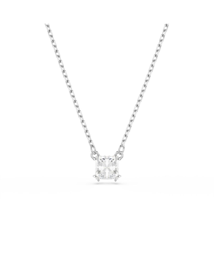 Кулон Stilla квадратной огранки, белый, колье Swarovski, Silver
Кулон Stilla квадратной огранки, белый, колье Swarovski, Silver
