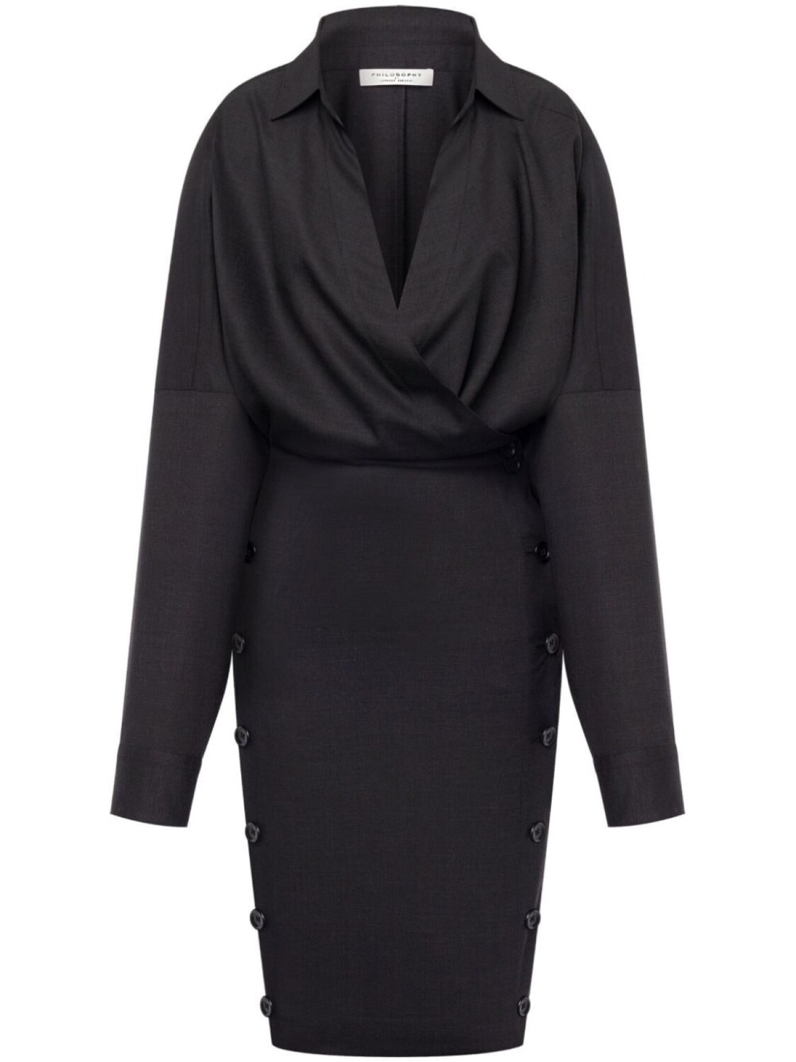 Philosophy Di Lorenzo Serafini платье с запахом и длинным рукавами, серый
Philosophy Di Lorenzo Serafini платье с запахом и длинным рукавами, серый
