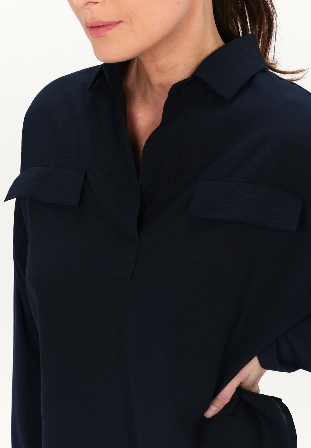 Рубашка поло FRENCH FASHION ELEGANT MODERN TVINI Caroll, синий 
Рубашка поло FRENCH FASHION ELEGANT MODERN TVINI Caroll, синий