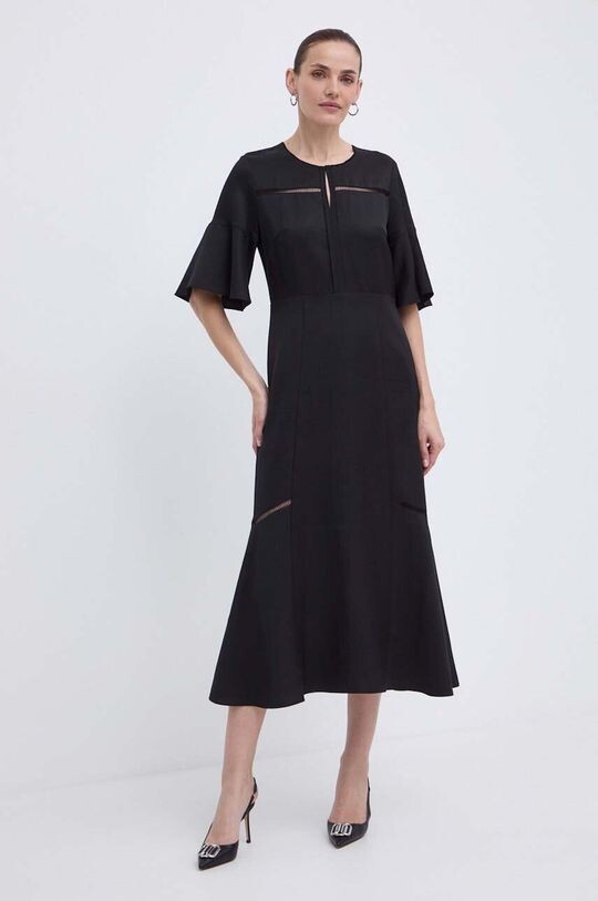 Платье из смесового льна Boss, черный 
Платье из смесового льна Boss, черный