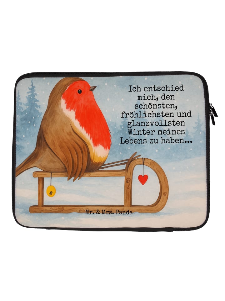 Mr. & Mrs. Panda Сумка для ноутбука с рисунком саней малиновки, белая
Mr. & Mrs. Panda Сумка для ноутбука с рисунком саней малиновки, белая