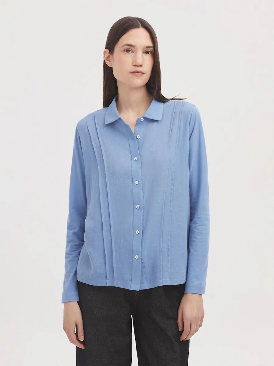 Женская рубашка из хлопка с длинным рукавом Nice Things, светло-голубой
Женская рубашка из хлопка с длинным рукавом Nice Things, светло-голубой