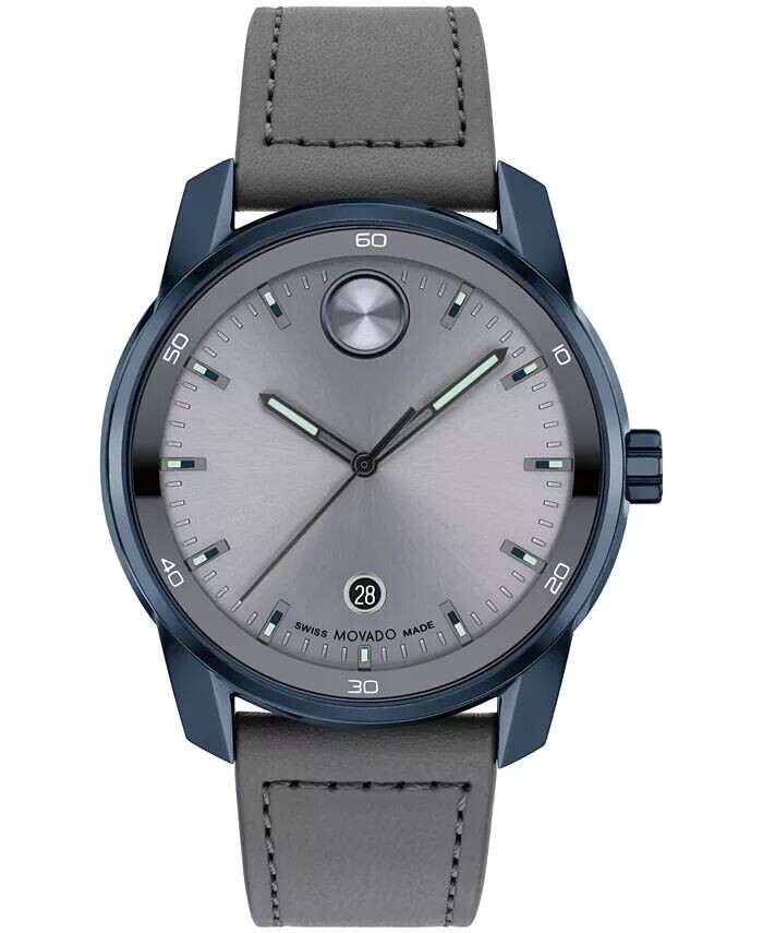 Мужские часы Bold Verso швейцарские кварцевые серые кожаные часы 42 мм Movado, серый
Мужские часы Bold Verso швейцарские кварцевые серые кожаные часы 42 мм Movado, серый
