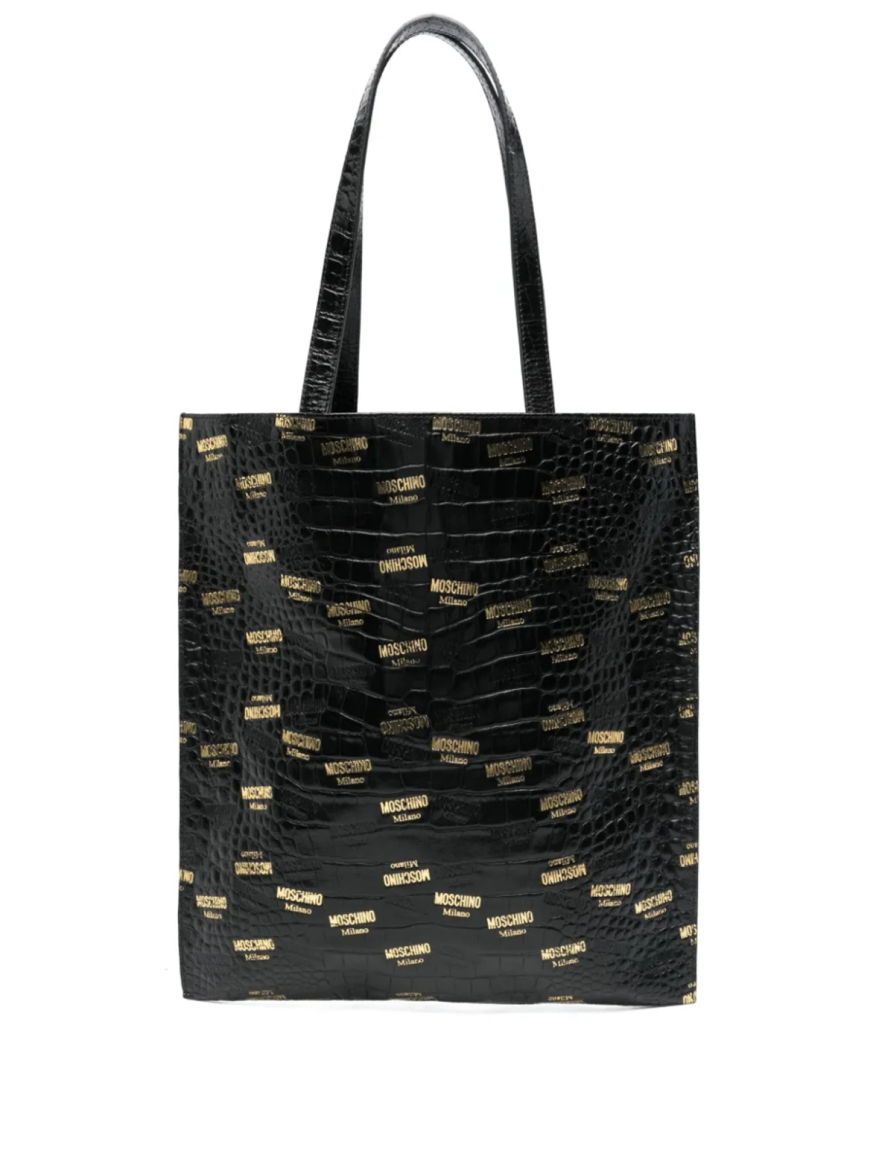 Moschino сумка-тоут с логотипом, черный 
Moschino сумка-тоут с логотипом, черный