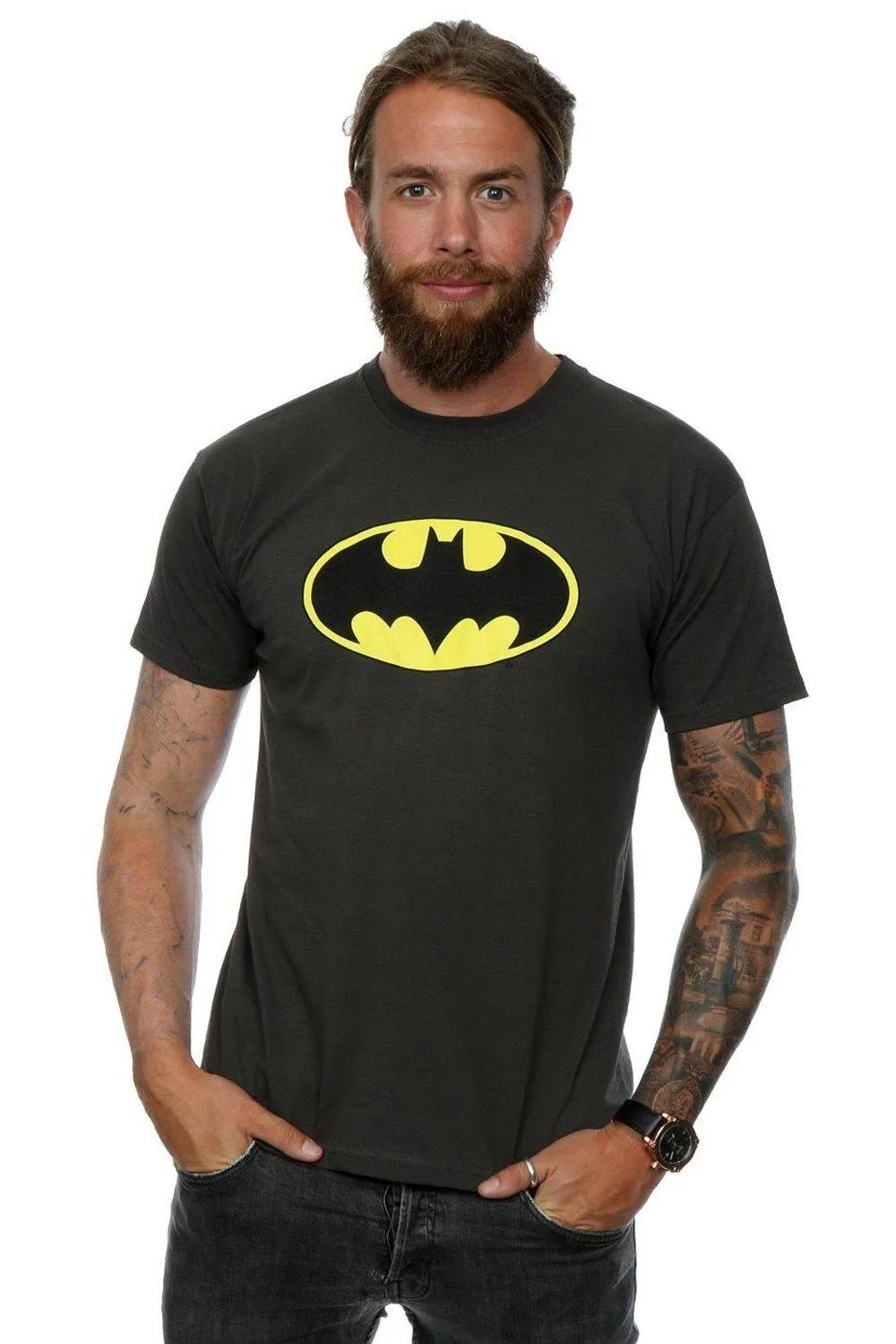 Футболка с логотипом Бэтмена DC Comics, серый
Футболка с логотипом Бэтмена DC Comics, серый