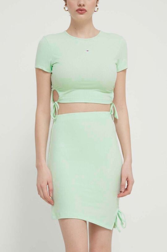 Юбка Tommy Jeans, зеленый 
Юбка Tommy Jeans, зеленый