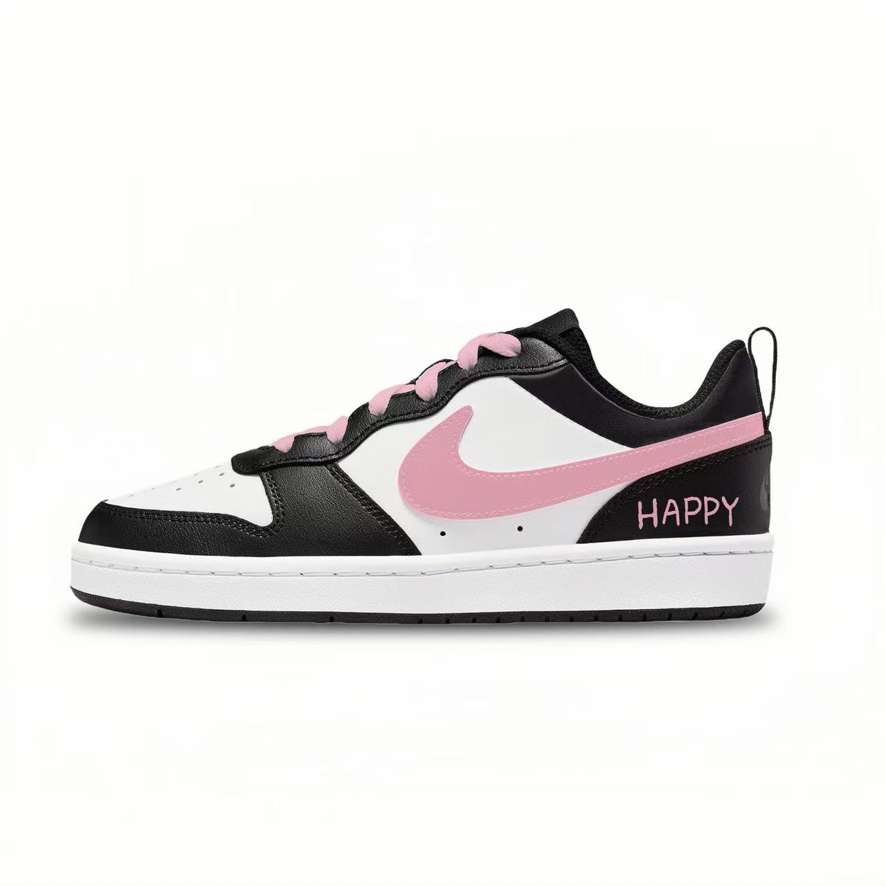 Nike Court Borough HAPPY устойчивые к истиранию низкие детские скейтбординг кроссовки Black Pink Unisex
Nike Court Borough HAPPY устойчивые к истиранию низкие детские скейтбординг кроссовки Black Pink Unisex
