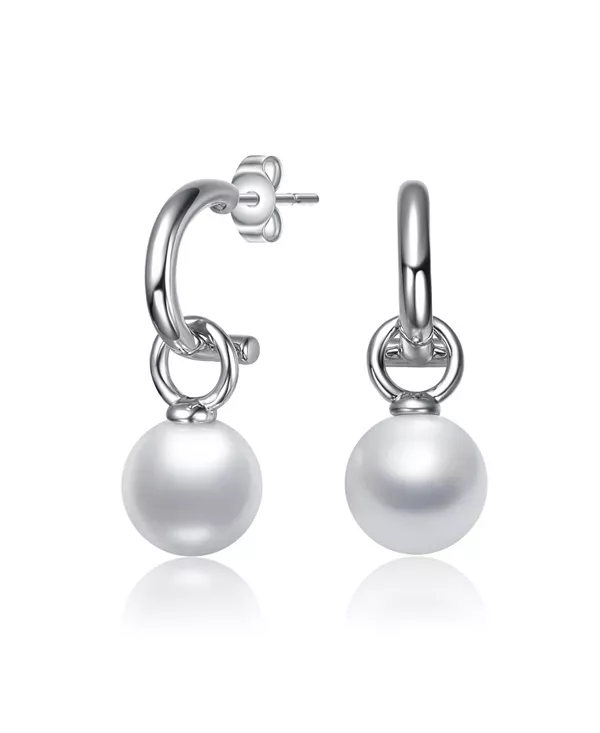 Серьги-Капли Huggie Drop с покрытием из белого золота и круглым жемчугом Rachel Glauber, white
Серьги-Капли Huggie Drop с покрытием из белого золота и круглым жемчугом Rachel Glauber, white