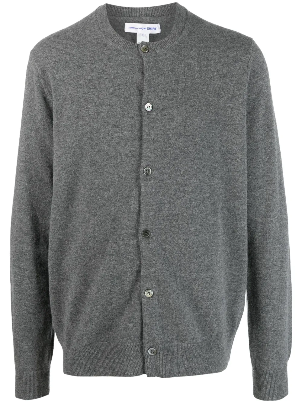 Кардиган с круглым вырезом Comme Des Garçons Shirt, серый
Кардиган с круглым вырезом Comme Des Garçons Shirt, серый