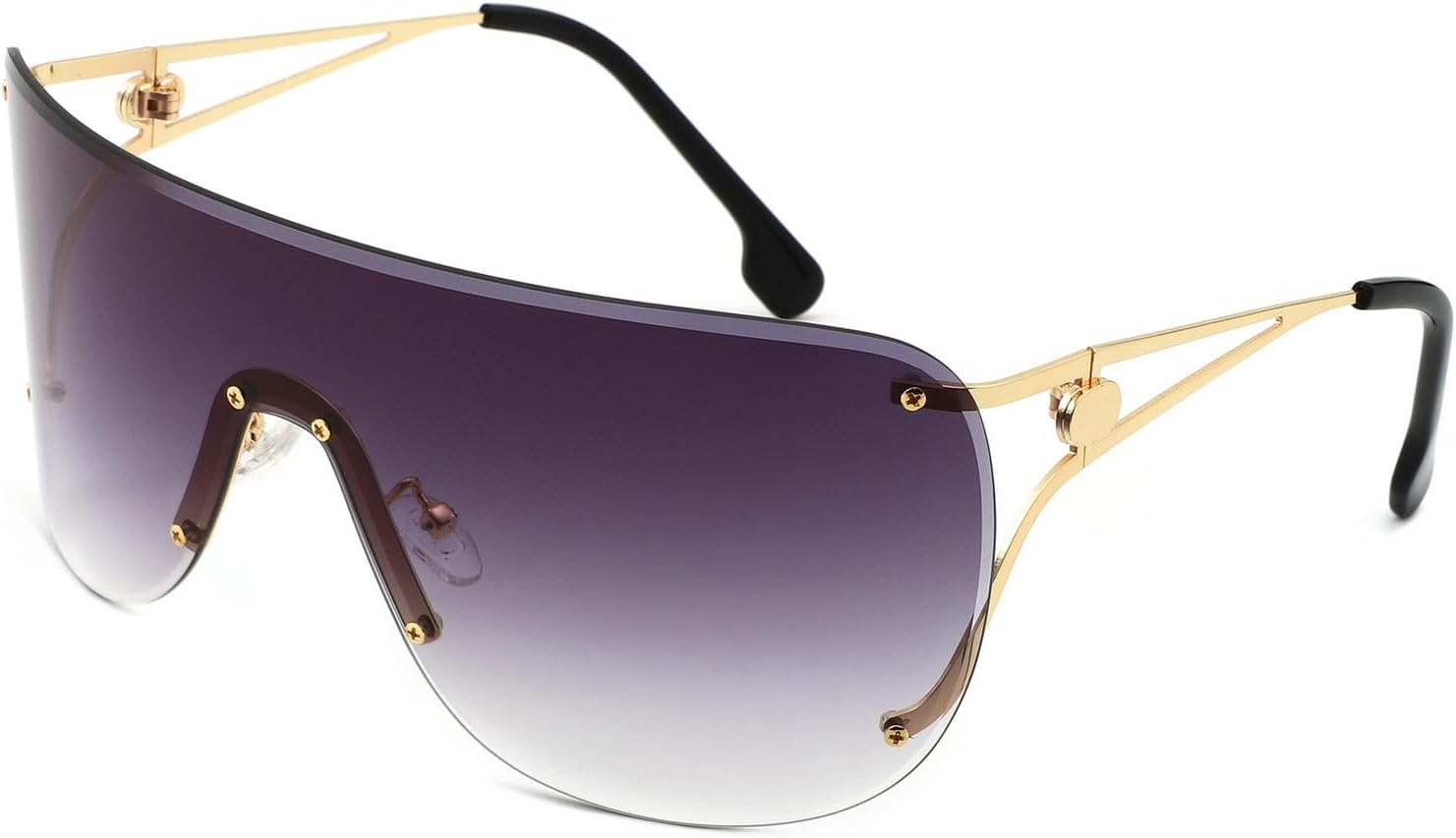 Женские солнцезащитные очки большого размера без оправы с металлическим каркасом, интегрированной защитой от ветра, модный дизайн в стиле Y2k, роскошные очки-пилот, защита от ультрафиолета UV400 mincl, Gray
Женские солнцезащитные очки большого размера без оправы с металлическим каркасом, интегрированной защитой от ветра, модный дизайн в стиле Y2k, роскошные очки-пилот, защита от ультрафиолета UV400 mincl, Gray