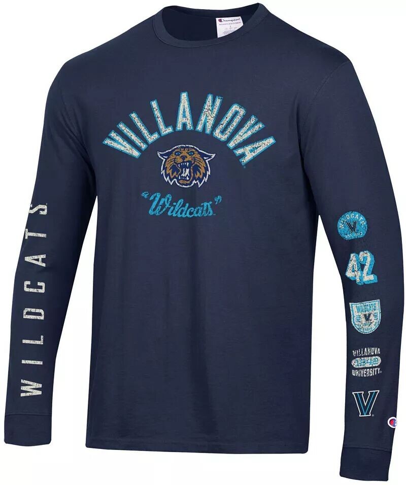 Мужская футболка из джерси с длинным рукавом Champion Villanova Wildcats темно-синего цвета в винтажном стиле
Мужская футболка из джерси с длинным рукавом Champion Villanova Wildcats темно-синего цвета в винтажном стиле