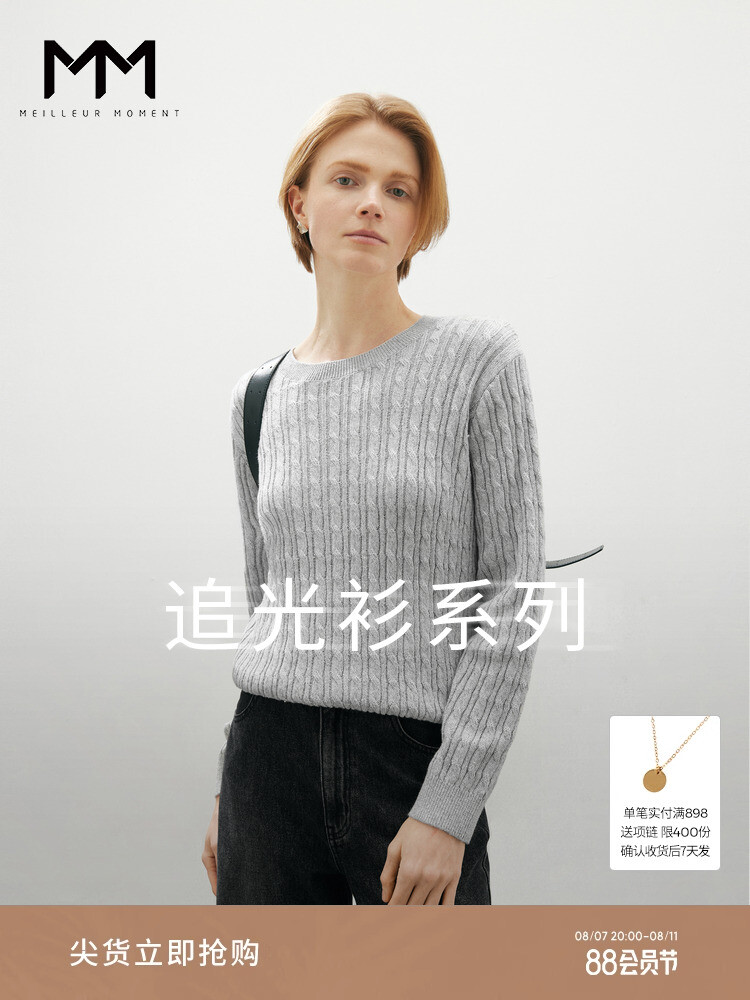 Свитер Mai Meng из смешанной шерсти с блестками, светло-серый
Свитер Mai Meng из смешанной шерсти с блестками, светло-серый