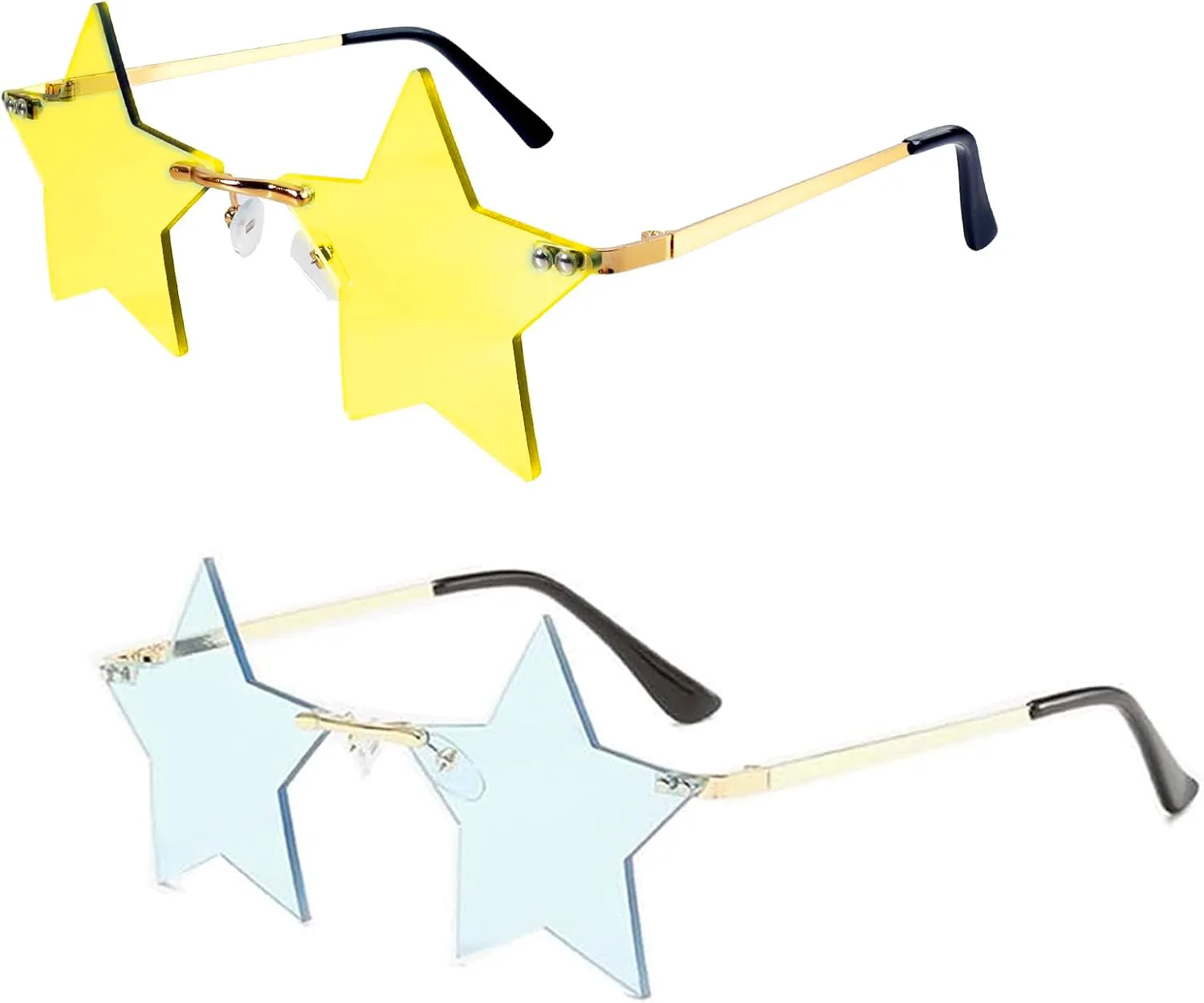 Солнцезащитные очки без оправы в форме звезды, модные очки для женщин и мужчин, для вечеринок, Рождества, косплея, очки с пентаграммой Klfoho, Yellow/Blue
Солнцезащитные очки без оправы в форме звезды, модные очки для женщин и мужчин, для вечеринок, Рождества, косплея, очки с пентаграммой Klfoho, Yellow/Blue