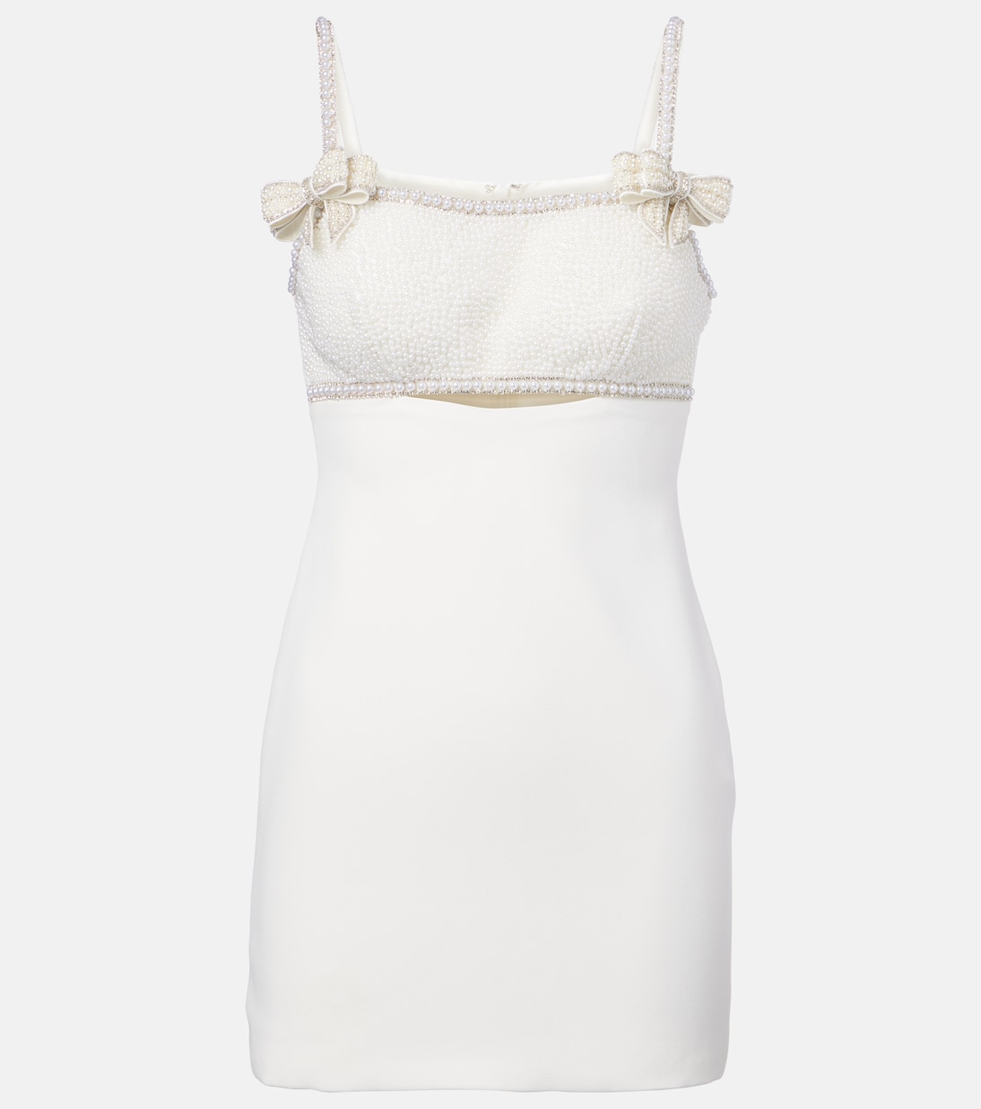 Мини-платье из крепа с декоративными жемчужинами Self-Portrait, белый
Мини-платье из крепа с декоративными жемчужинами Self-Portrait, белый