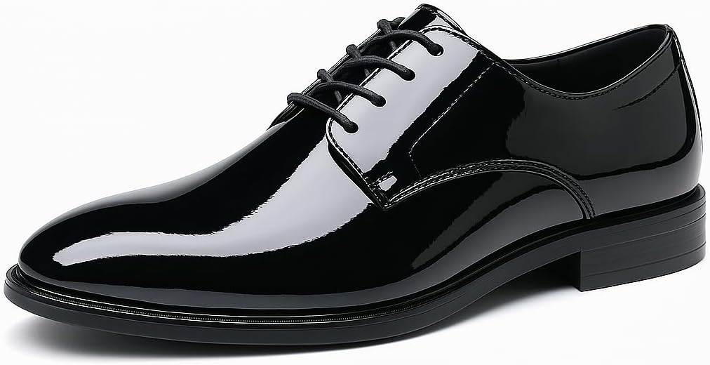 Мужские классические формальные оксфорды под смокинг, с имитацией лаковой кожи, шнуровка, туфли для делового костюма и свадьбы, черные Feetly
Мужские классические формальные оксфорды под смокинг, с имитацией лаковой кожи, шнуровка, туфли для делового костюма и свадьбы, черные Feetly