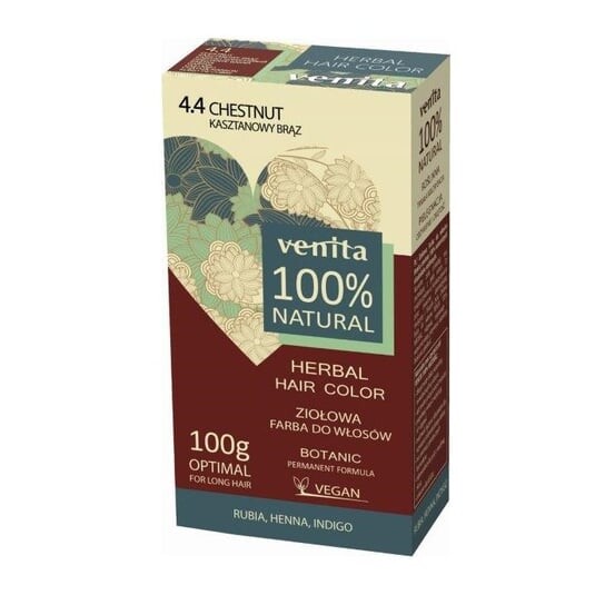 Краска для волос Venita Herbal краска для волос на травах 4.4 каштановый 100г
Краска для волос Venita Herbal краска для волос на травах 4.4 каштановый 100г