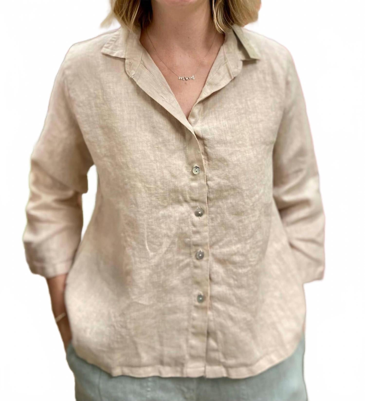 Льняной топ с асимметричным краем в жемчужном цвете Cut loose, Pearly
Льняной топ с асимметричным краем в жемчужном цвете Cut loose, Pearly