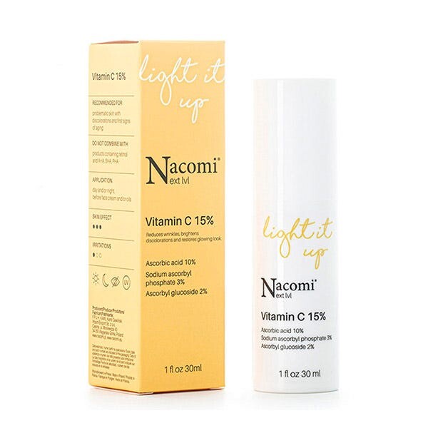 Light It Up Сыворотка с витамином С 15% 30 мл Nacomi
Light It Up Сыворотка с витамином С 15% 30 мл Nacomi