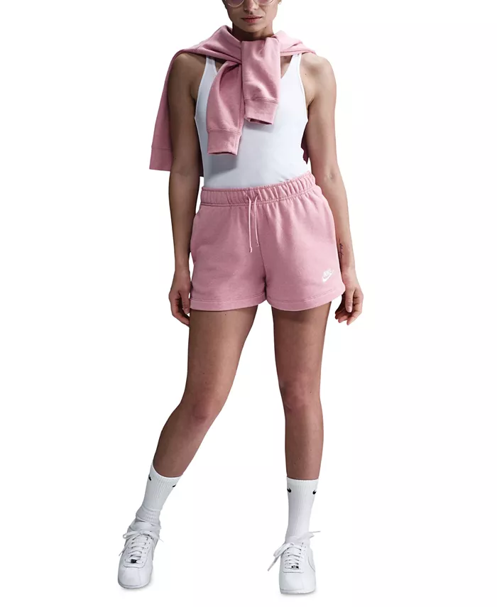Женские шорты Club Fleece Mid-Rise для спорта Nike, розовый 
Женские шорты Club Fleece Mid-Rise для спорта Nike, розовый