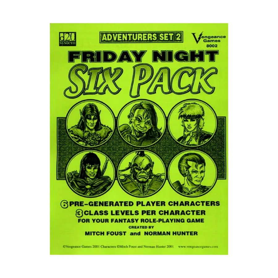 Пятничный вечер, шесть пакетов № 2, Fantasy Supplements (Vengeance Games) (d20)
Пятничный вечер, шесть пакетов № 2, Fantasy Supplements (Vengeance Games) (d20)