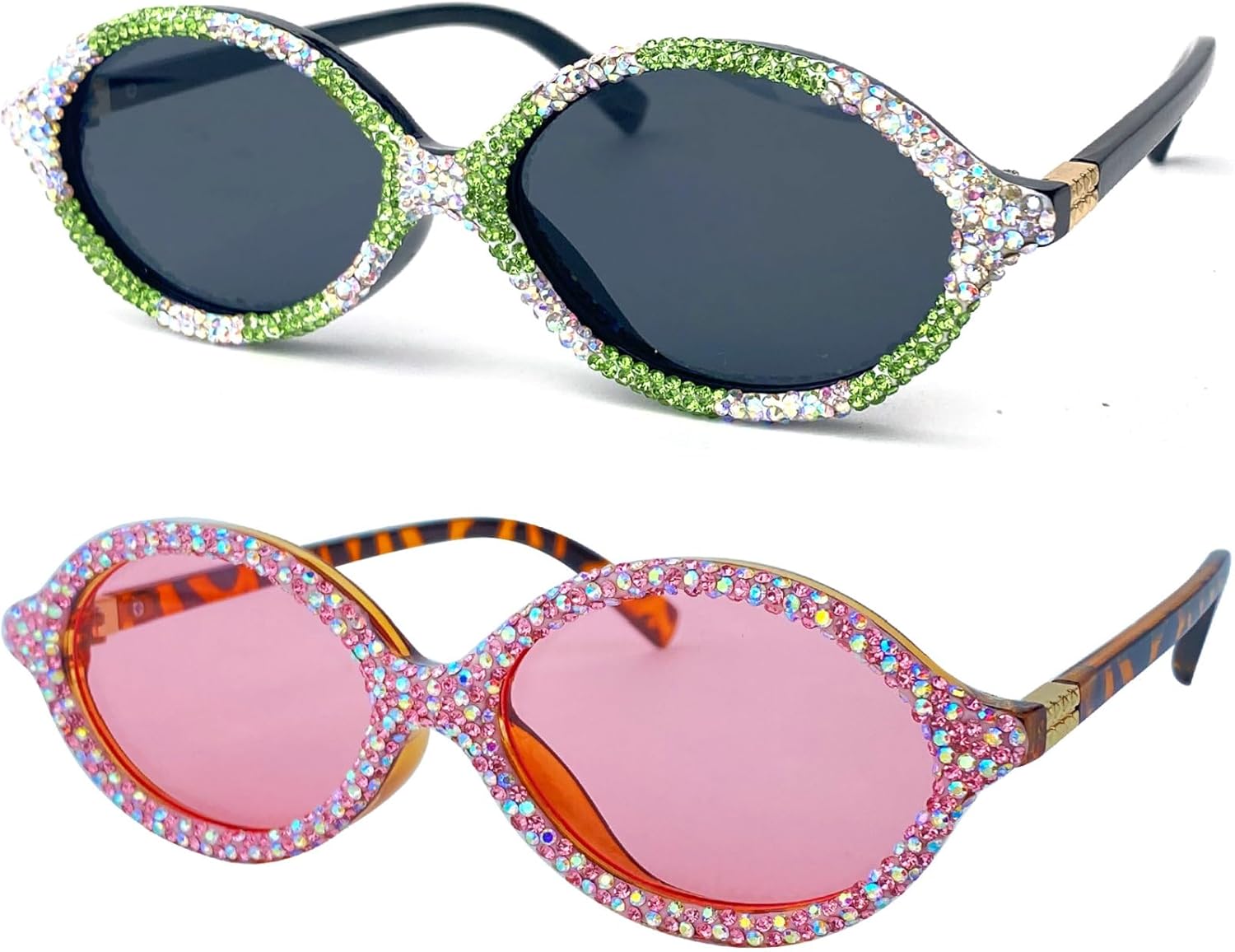 Винтажные овальные солнцезащитные очки с кристаллами и стразами для женщин в стиле 90-х, сверкающие очки для вечеринок, модные женские солнцезащитные очки с бриллиантами mincl, 2pcs-black&leopard
Винтажные овальные солнцезащитные очки с кристаллами и стразами для женщин в стиле 90-х, сверкающие очки для вечеринок, модные женские солнцезащитные очки с бриллиантами mincl, 2pcs-black&leopard