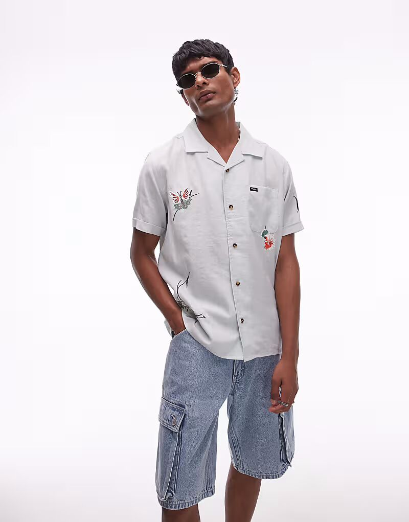 Рубашка с короткими рукавами RVCA nectar цвета зеленого чая
Рубашка с короткими рукавами RVCA nectar цвета зеленого чая