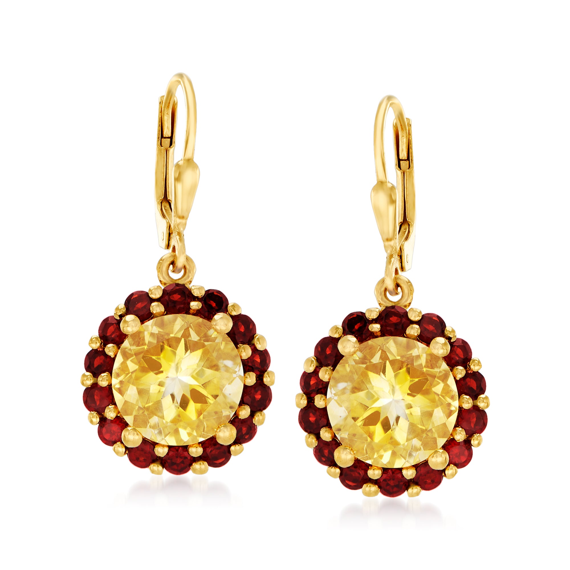 Серьги-подвески Ross-Simons с цитринами и гранатами из 18-каратного золота поверх стерлингового серебра Ross-Simons, желтый
Серьги-подвески Ross-Simons с цитринами и гранатами из 18-каратного золота поверх стерлингового серебра Ross-Simons, желтый