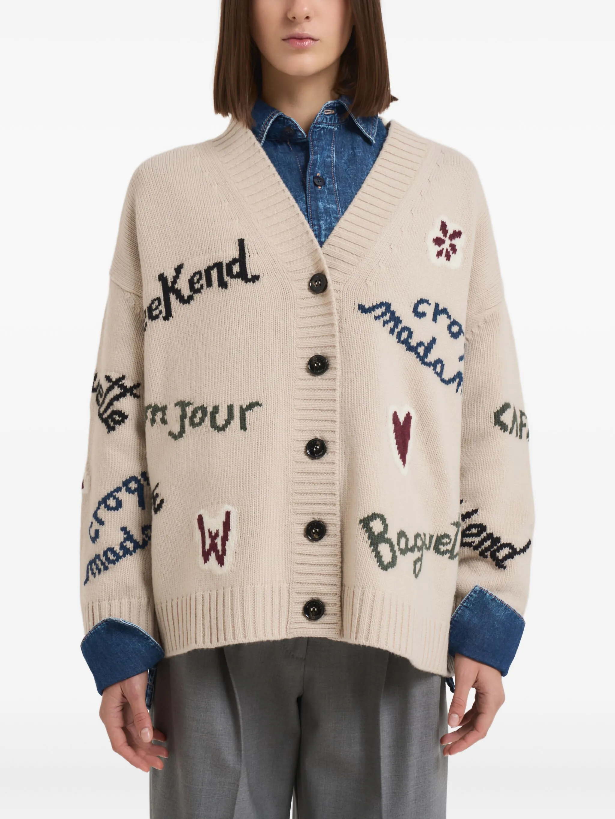 Шерстяной кардиган на пуговицах Weekend Max Mara, нейтральный
Шерстяной кардиган на пуговицах Weekend Max Mara, нейтральный