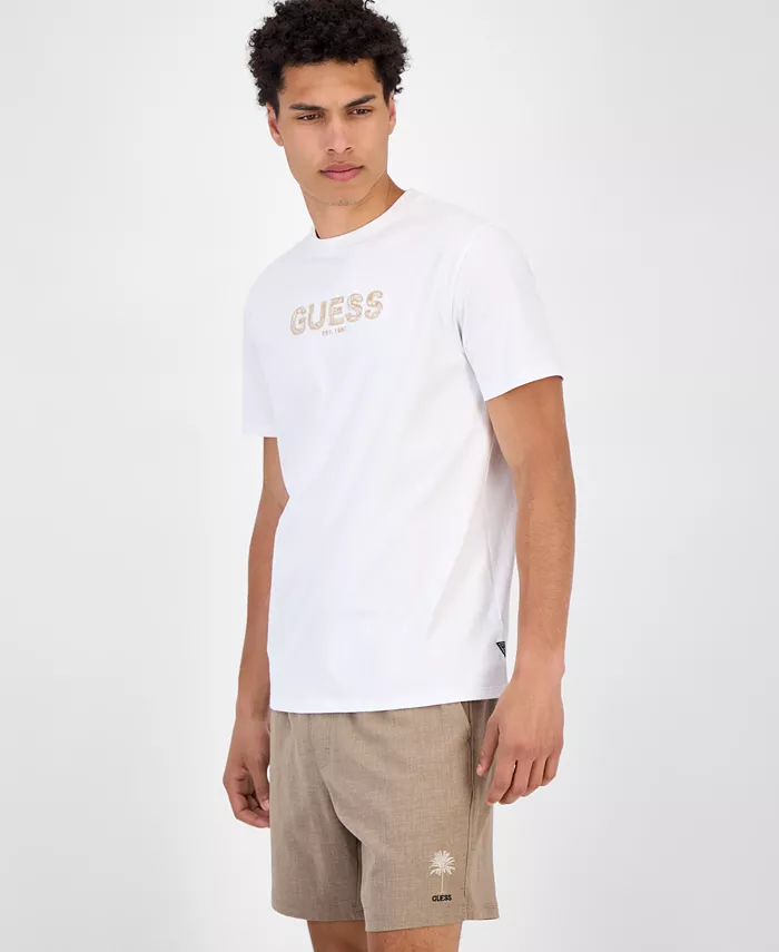 Мужская футболка с коротким рукавом и вышитым логотипом Crewneck GUESS, белый
Мужская футболка с коротким рукавом и вышитым логотипом Crewneck GUESS, белый