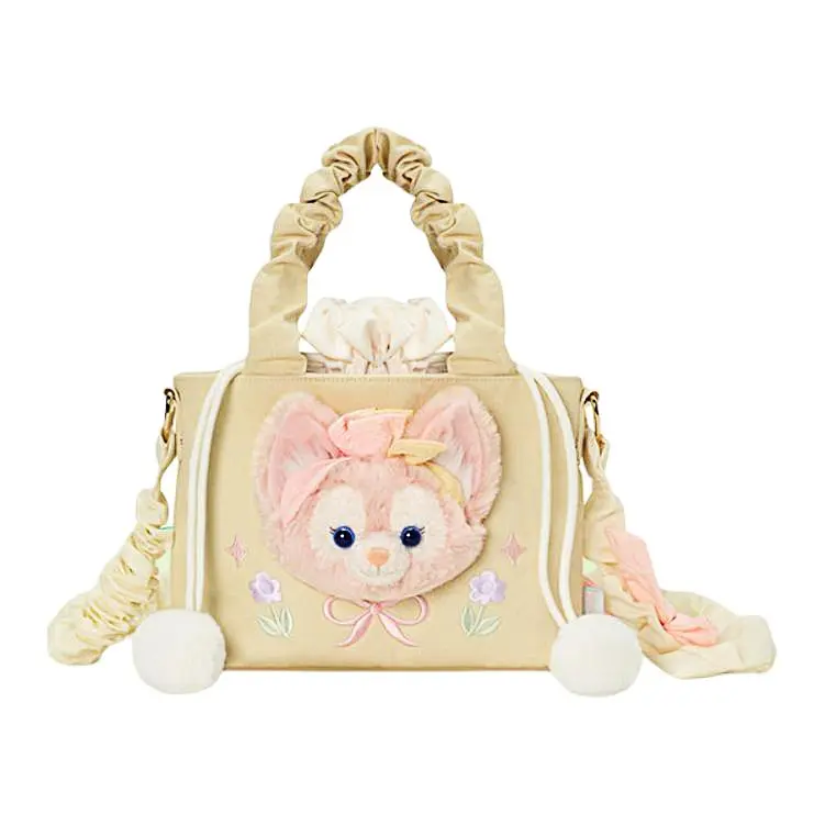 Disney Весенний праздник 2025 Даффи и друзья Тканевая наплечная сумка через плечо Классическая женская сумка Бежевая, Beige