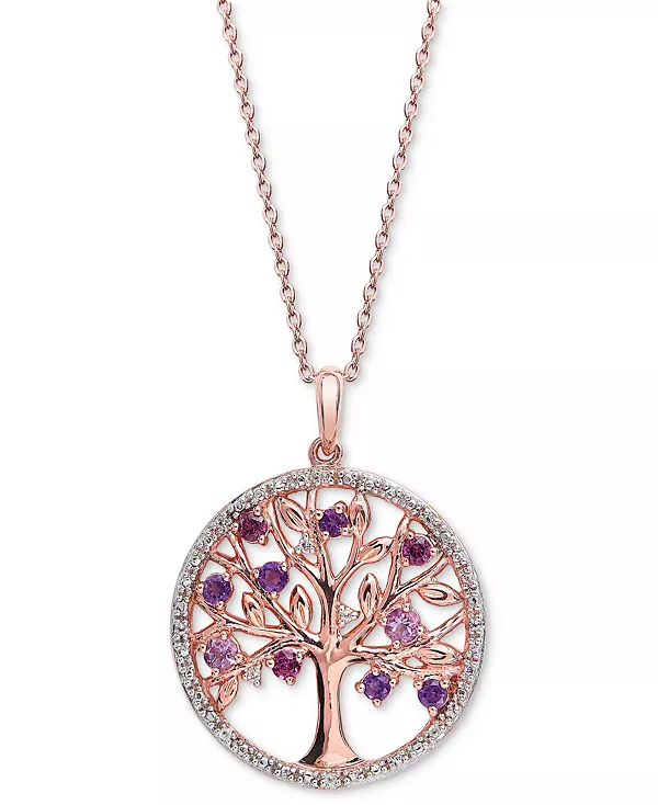 Ожерелье с подвеской в виде дерева жизни длиной 18 дюймов из серебра 14 карат с голубым топазом (1/2 карата tw) и белым топазом (1/20 карата tw) из позолоченного серебра 14 карат (также доступно с аметистом) Macy'S, amethyst
Ожерелье с подвеской в виде дерева жизни длиной 18 дюймов из серебра 14 карат с голубым топазом (1/2 карата tw) и белым топазом (1/20 карата tw) из позолоченного серебра 14 карат (также доступно с аметистом) Macy'S, amethyst