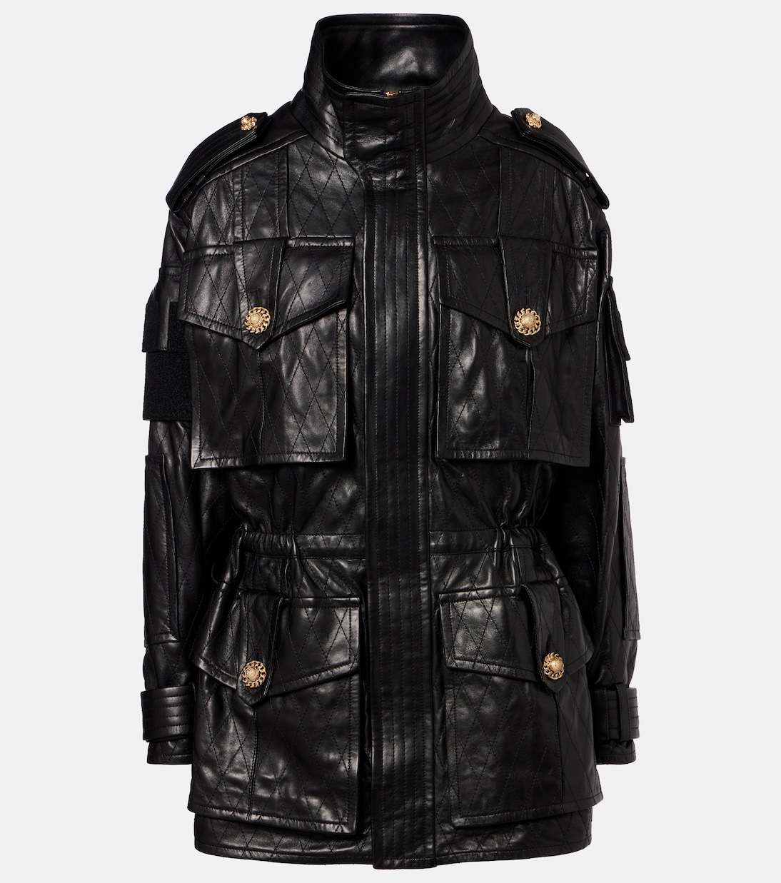 Кожаная куртка-парка Balmain, Noir
Кожаная куртка-парка Balmain, Noir