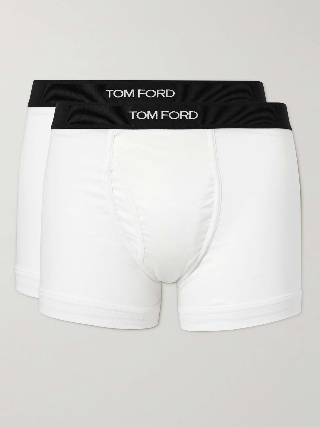 Комплект из двух трусов-боксеров из эластичного хлопка TOM FORD, белый
Комплект из двух трусов-боксеров из эластичного хлопка TOM FORD, белый