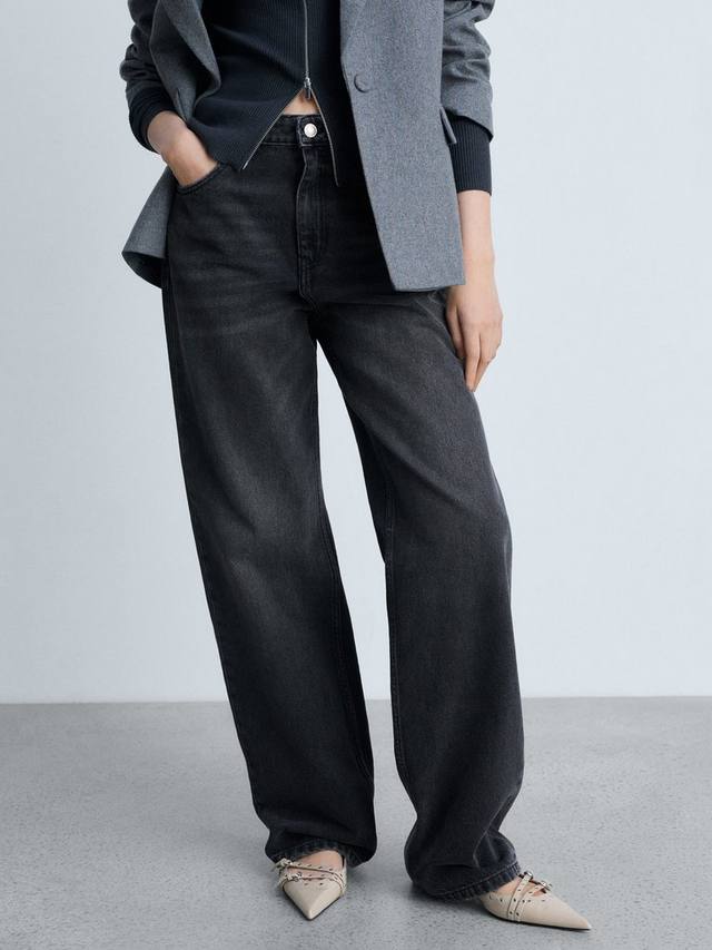 Джинсы прямого кроя miami средней посадки Mango, серый
Джинсы прямого кроя miami средней посадки Mango, серый