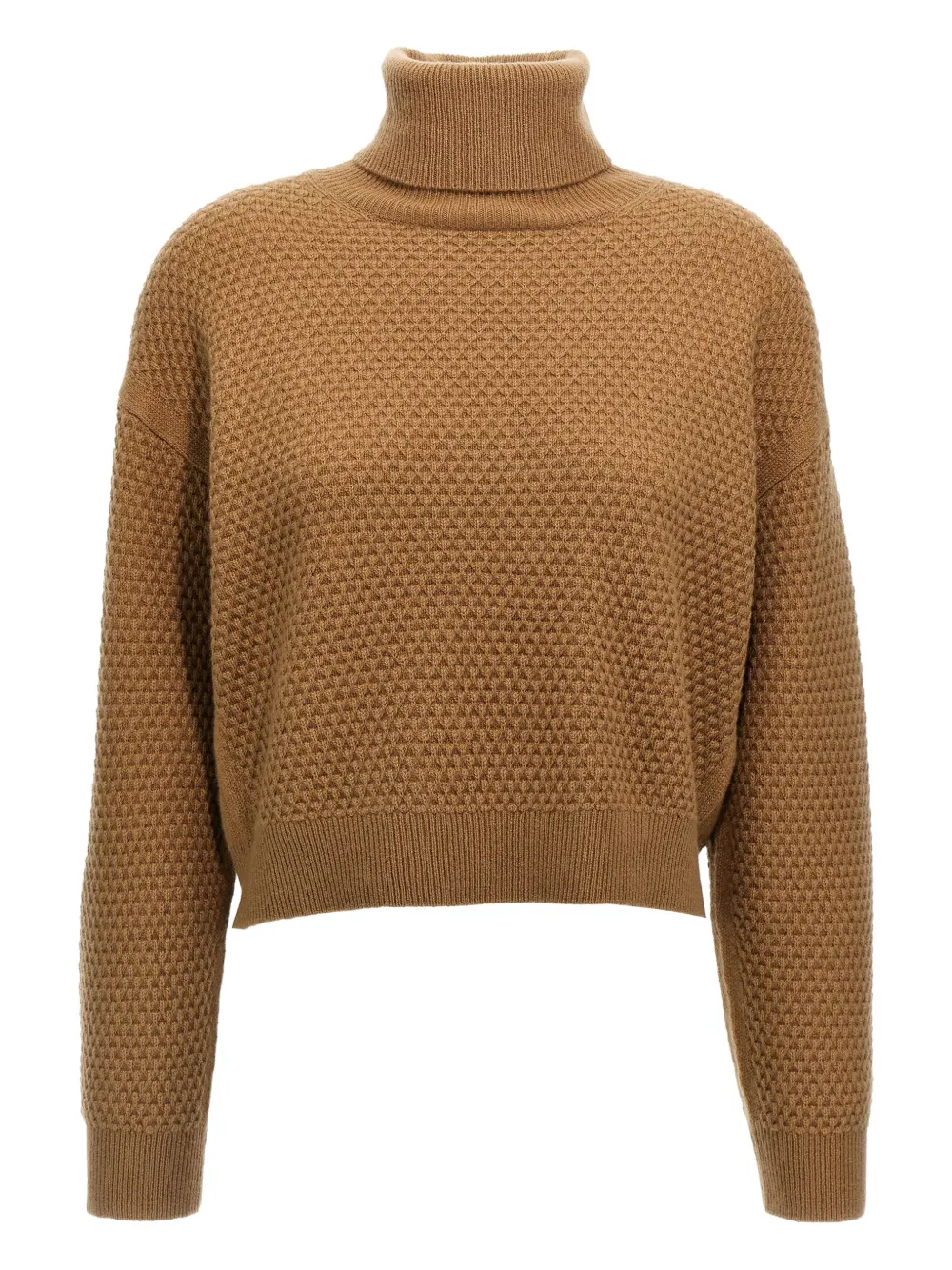Кашемировый свитер с высоким воротом и текстурированной отделкой MAX MARA, коричневый
Кашемировый свитер с высоким воротом и текстурированной отделкой MAX MARA, коричневый