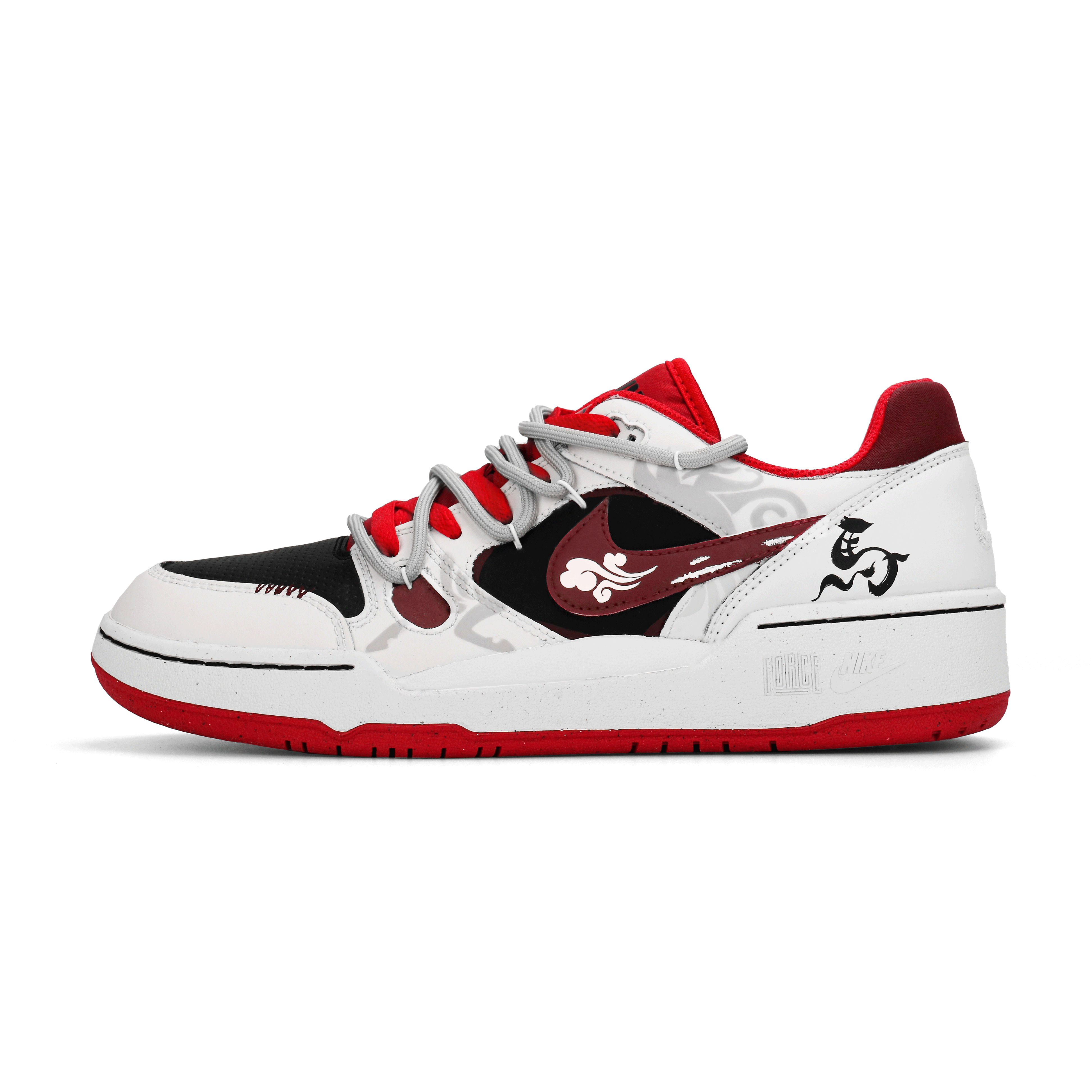 Nike Full Force Lead The Charge термостойкие водонепроницаемые устойчивые к истиранию низкие кроссовки для скейтбординга мужские белый черный красный