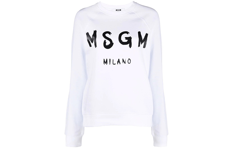 Свитшот с принтом логотипа MSGM, белый