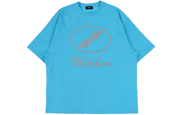 Футболка унисекс синяя WE11DONE