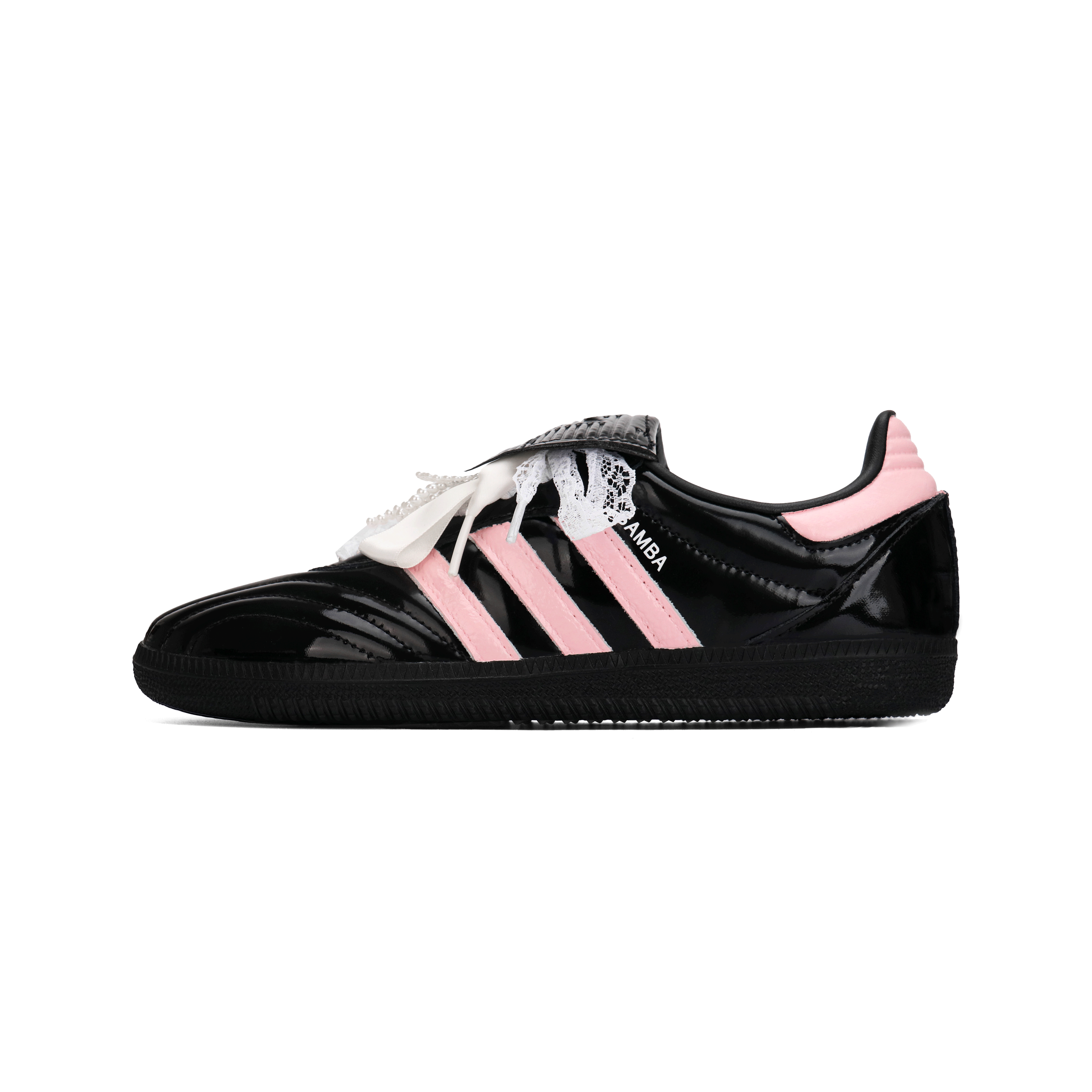 Adidas Originals Женские кроссовки для скейтбординга Samba LT Abrasion Resistant Low Top черные розовые