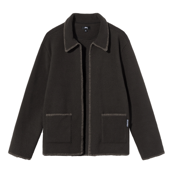 

Куртка Stussy Woodsy Blanket Stitch Fleece Jacket 'Black', черный