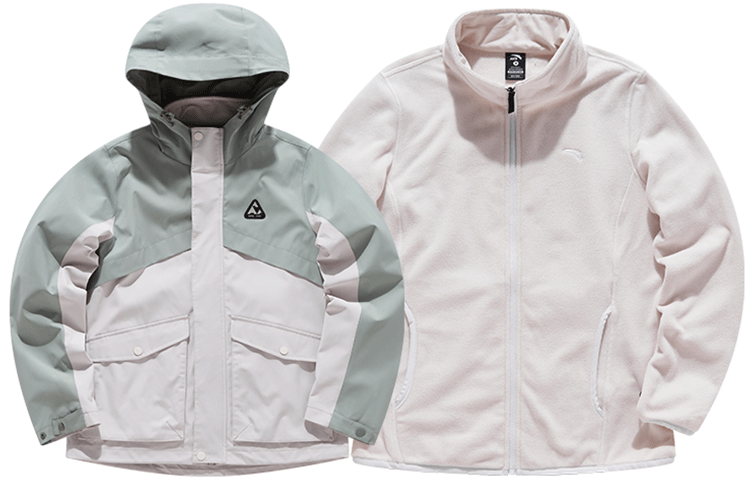 ANTA Женская куртка зелено-серая, Green Gray