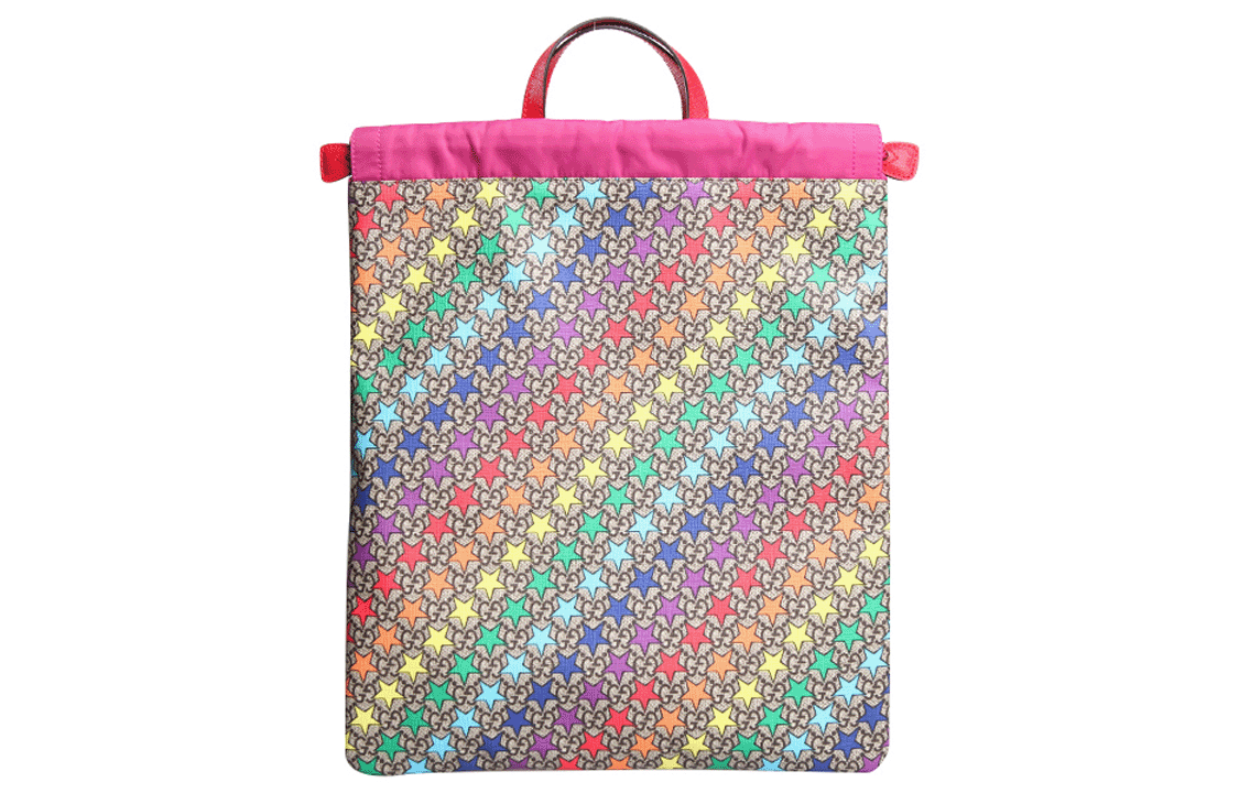 GUCCI Сумка из холста с кожаными деталями Рюкзак Унисекс Мультиколор