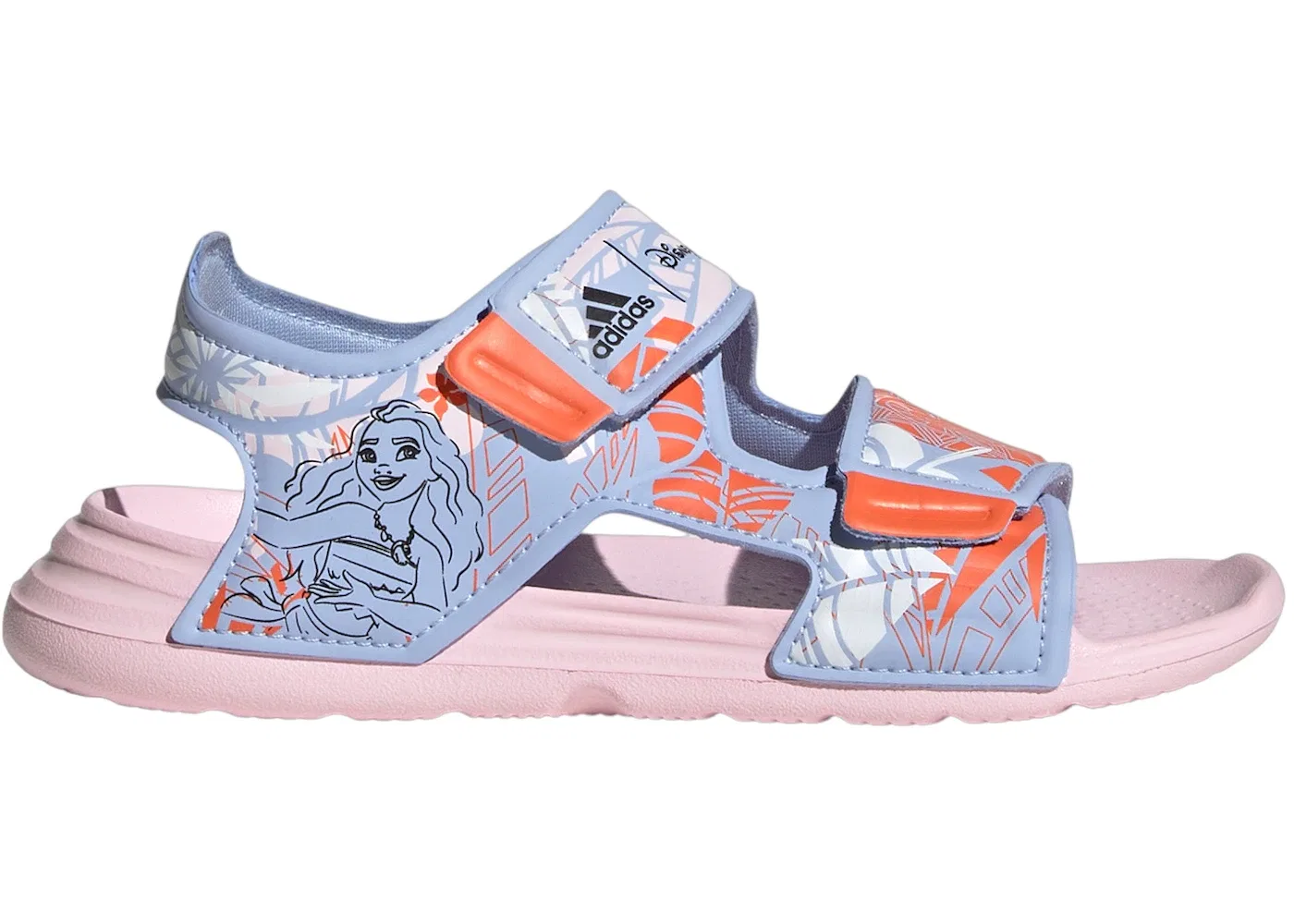 Детские сандалии с принтом Adidas Altaswim Moana Disney, Blue Dawn Core Black Semi Impact Orange