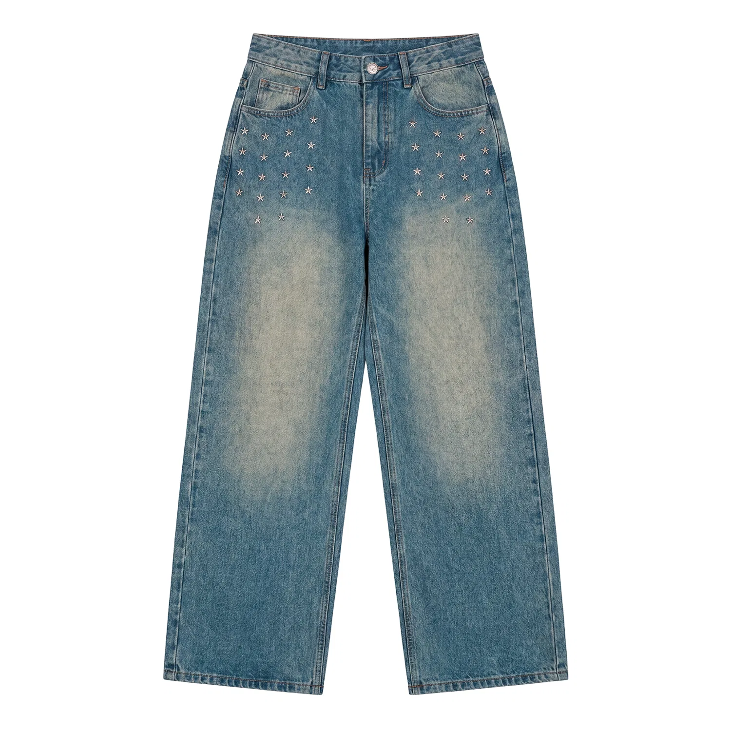 Джинсы детские с широкими штанинами Washed Blue NSTNEW START, Washed Blue — фото 3
