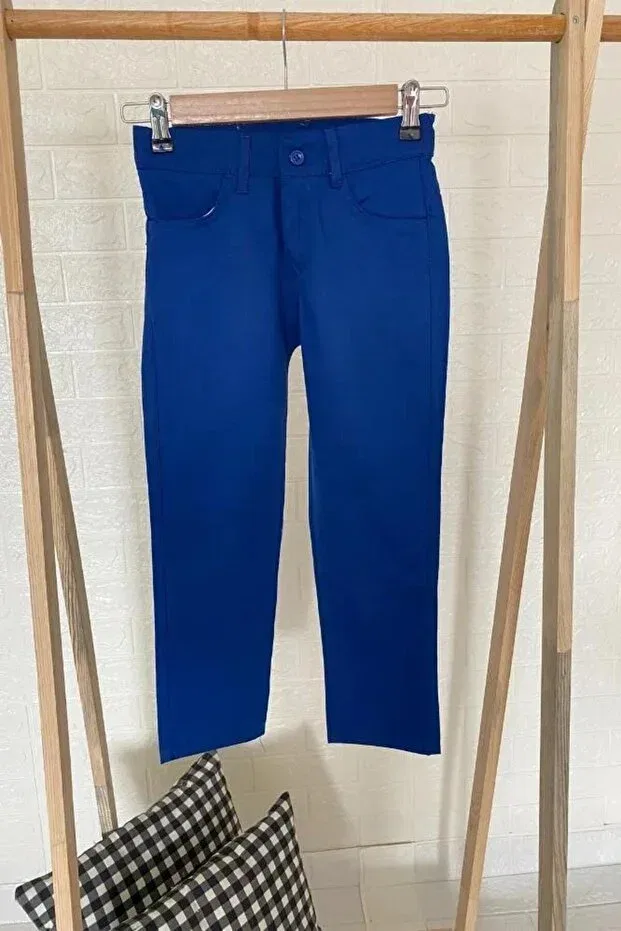 Детские брюки для девочек изо льна Generic Brands, Saks Blue