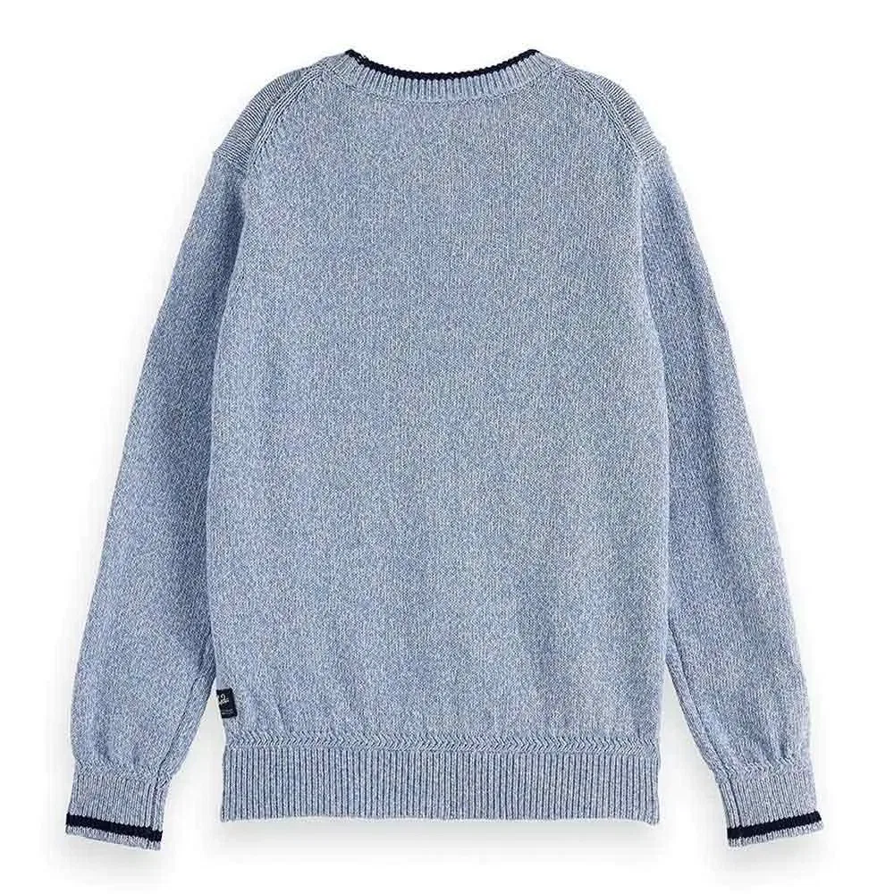 Свитер меланжевый Regular Fit Scotch & Soda, серый — фото 2
