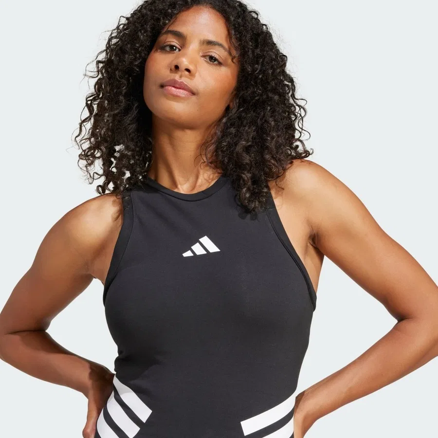 Спортивный топ без рукавов с принтом Future Icons 3-Stripes, adidas, Черный — фото 4