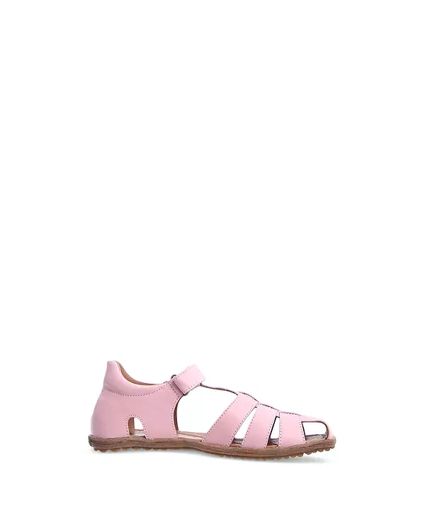Детские сандалии для девочек кожаные с ремешком Naturino, Metallic Pink — фото 2